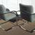 Pair Vintage Cantilever Chairs Mid Century Modern Milo Baughman style 5 thumbnail