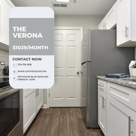 $1,029 / 2br - 1100ft2 - ¡El apartamento de 2 habitaciones The Verona disponible ahora! $1029/mes (Bowling Green)63846719217667120