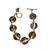 Artisan Made Bracelet Brown/White Shells Set in Sterling Silver Dangle 1 thumbnail