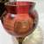 Bohemian Cranberry Glass Footed Bowl. 14 thumbnail