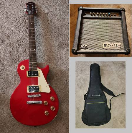 2006 Epiphone Les Paul 100 Brand New Condition - Case and Amp