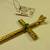 Traditional Cross 18 KT Gold Emerald Center 45 mm Size 9 thumbnail