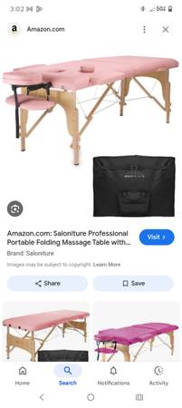 Massage Table pink new 1