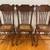 Wood Pressed Back North Wind Face Spindle Cane Seating Chairs (set -3) 1 thumbnail