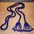Fantastic Cobalt Blue Glass Bead Lariat - 50 inches long 11 thumbnail