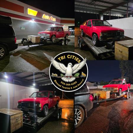 TRI-CITIES BLESSED TOWING Roadside Assistance - $95 flat rate anywhere in Tri 1