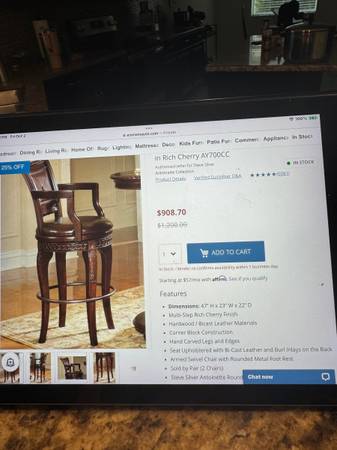 Bar Stools - High End Quality - 5 CHAIRS 1