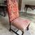 Traditional floral fabric leather vintage spanish side accent chair 3 thumbnail