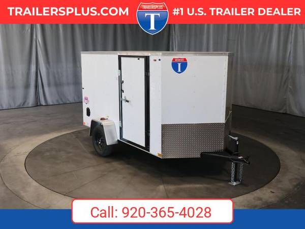 2026 Interstate 6X10 Victory VNose Enclosed Cargo Trailer White 1