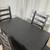 Black Compact Dining Table & 4 Chairs  PERFECT FOR APARTMENT 3 thumbnail