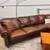 GENUINE TOP-GRAIN CURVED LEATHER SECTIONAL SOFA(DELIVERY AVAILABLE) 6 thumbnail