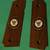 Full Size Checkered Walnut 1911 Grips W/ Colored United States Navy 1 thumbnail
