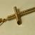 14 KT Yellow Gold Traditional Cross Serrated Surface 65 mm Drop 9 thumbnail