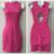 Womens vintage Andrea Jovine hot pink knit dress - sz petite S 1 thumbnail