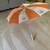 39 inch Umbrella (Orange & White) 2 thumbnail