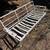 Vintage mid century modern white steel patio sofa 3 thumbnail