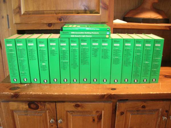 Sweets Building & Renovation Catalogs 1998 Complete Set Of 15 1