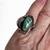 Beautiful VTG Native Green Turquoise Sterling Silver Ring 8 1/2 7 thumbnail