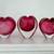 3 Art Glass Heart Bud Vases 7 thumbnail
