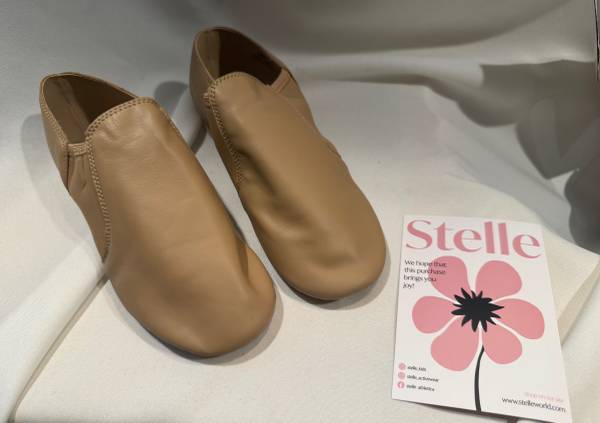 Stelle Leather Jazz Dance Shoes - Tan Size 4.5 1