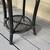 Vintage small round black wooden table with spiral at bottom 2 thumbnail