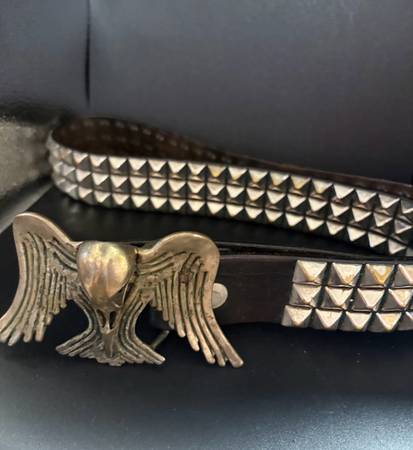 Harley Davidson Belt and Skull Buckle  Vintage Collectible 1