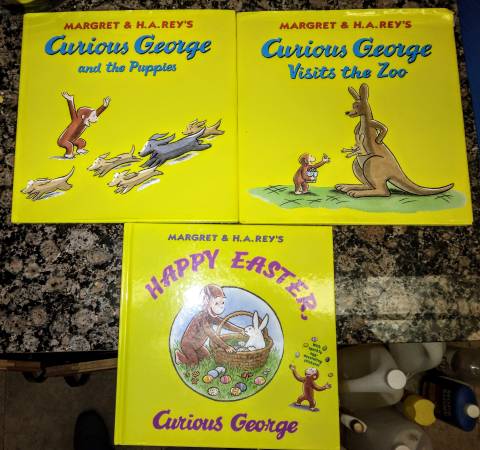 3 Curious George Hardcover books for Kids - young readers 1