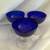 (12) Cobalt and Clear Cut Crystal Glasses - 4 Different Sizes. 7 thumbnail