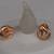Gold rose pink Soviet Union USSR earrings small 583 14K women 2 thumbnail