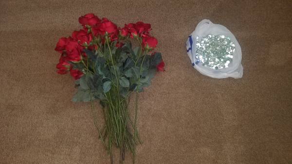 Life-Like Artificial Red Roses Bouquet / Beautiful Fake Flowers 1