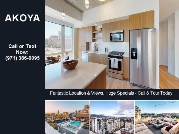 $1,695 / 1br - 555ft2 - Akoya Pearl  Uber Luxury + Up To 8 Weeks FREE Rent w/ Hot Tub (Pearl District)63820739305091120