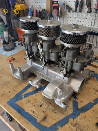 Ford Y Block Offenhauser Tri Power Intake Assembly - $2,000 (Oceanside)63471474378369124
