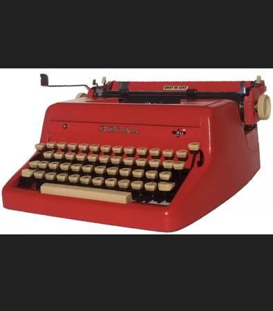 Red royal typewriter 1