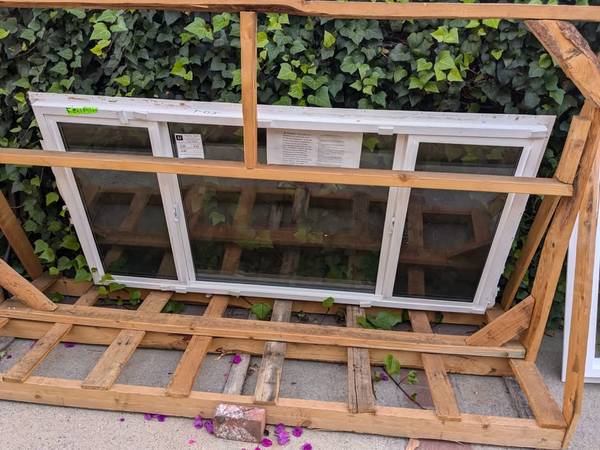 Brand new vinyl window nail on 6 ft wide by 3 ft high low e for sale 1