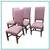 Loggia Showroom Custom Design Red Diamond Patterned + Nailhead Dining 1 thumbnail