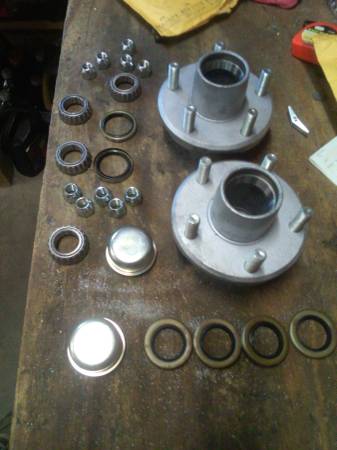 5 x 4.5" trailer hub bearing kits (2) 1