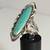VTG Signed Navajo Sterling Silver Turquoise Size 9 Statement Ring 3 thumbnail