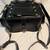 UNIQUE VINTAGE BLACK LEATHER MOTORCYCLE SADDLE BAG "DMP W/WINGS" LOGO 2 thumbnail