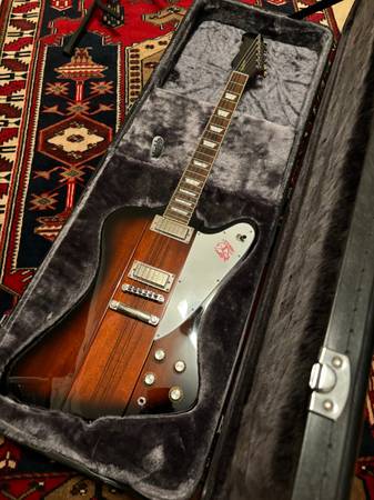 EPIPHONE FIREBIRD WITH CASE.  AS NEW 1