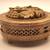 Vintage Artisan Hand Carved Stone Footed Cricket Trinket with Lid Box 4 thumbnail