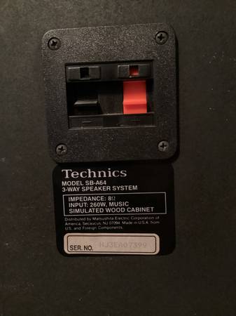 Vintage (1) One Single Technics 3-Way Floor Speaker - $80 (Altamonte Springs)63441524624769123