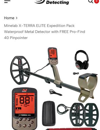 Minelab xterra elite expedition pack metal detector 1