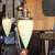 x2 Antique Vaseline Uranium Custard Glass Teardrop Pendant Light Lamp 3 thumbnail