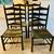 Matching set of 4 early 19th century American ladderback chairs 3 thumbnail