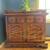 Solid Wood Vintage Dining Set - Table w/ 4 Chairs + 3 Matching Hutches 7 thumbnail