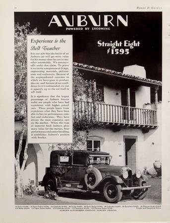 Original 1928 Auburn Automobile Ad 1