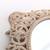 Vintage Tabletop Mirror with Ornate Cream Colored Cast Iron Frame 3 thumbnail