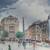 A de Fleury Oil Painting on Canvas Italian City Scene 3 thumbnail