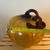 Medium Art Amber Handcrafted Glass Pumpkin - Set of 1 Glass Pumpkin 3 thumbnail
