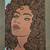 Original Curly Hair Goddess Portrait Painting On Wood 1 thumbnail